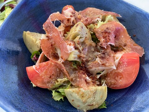 Artichokes Prepared and Served as a Mediterranean Vegetable Dish