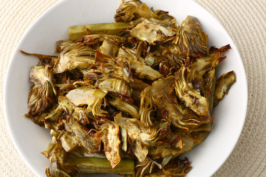 Artichokes Prepared and Served as a Mediterranean Vegetable Dish