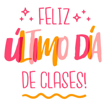 Feliz ultimo dia de clases flat