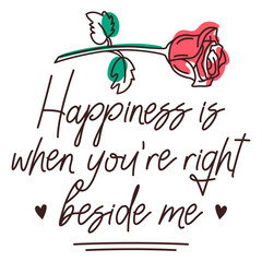 Obraz premium Valentine's day hapiness badge