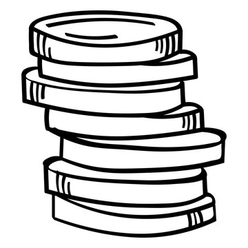 Money finance stacked coins icon