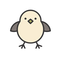 Cute cartoon chick isolated on transparent background © angga