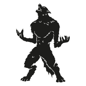 Werewolf howling to the sky