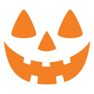 Carved pumpkin face icon