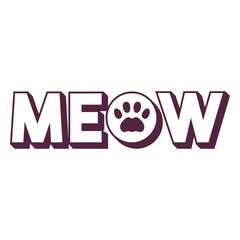 Fototapeta premium Meow badge