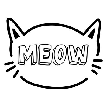Meow doodle quote