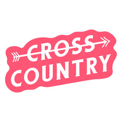 Obraz premium Cross country running cut out badge