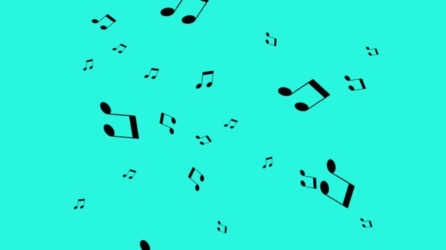 Floating Musical Notes Background Motion Graphic