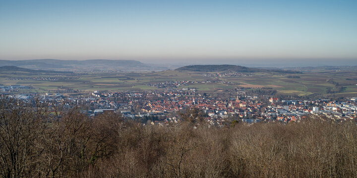 Panoramic View from W&uuml;lzburg Fortress over Wei&szlig;enburg in Bavaria