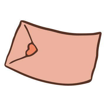 Pink doodle envelope
