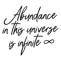 Fototapeta premium Money affirmation abundance quote lettering