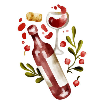 Enjoying Thanksgiving with a bottle of wine