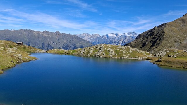 lake and mountains