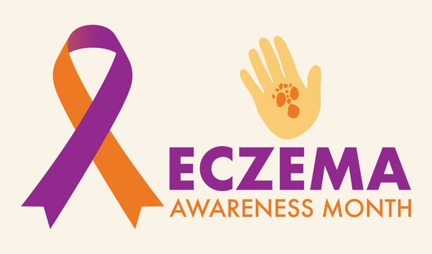 Eczema Awareness Month October &mdash; Awareness Placard and Banner Vector Design