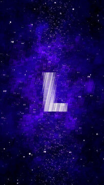 Vertical Glass Alphabet 12