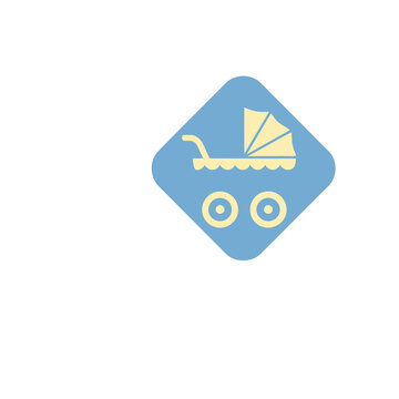 Baby stroller icon