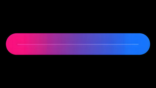 Long pill shaped with a pink to blue gradient fill and a thin white horizontal line on a solid black background