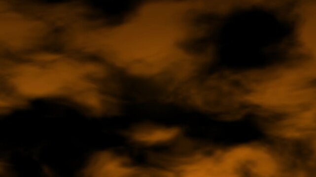 Dark smoky clouds swirl through a dim orange atmosphere in a seamless loop.