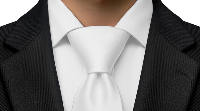 Ascot Tie Under Blazer Collar