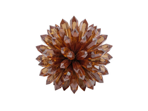 x-default Tazouta Aragonite Sputnik Starburst Crystal Cluster Isolated on Pure White Background