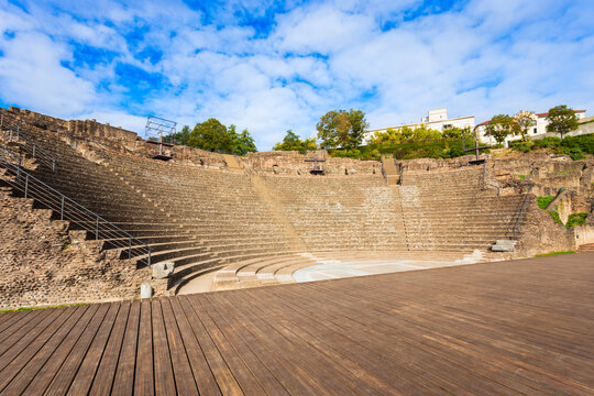 Ancient gallo roman theatre in Lyon, France