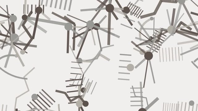 Animated gray abstract line motion background seamless loop