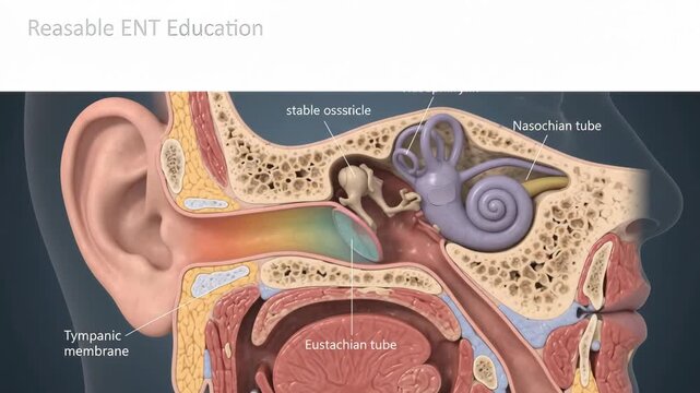 Eustachian Tube Dysfunction With Tympanic Membrane Retraction for ENT Education