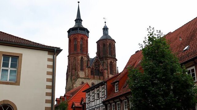 the historic center of goettingen germany 4k video