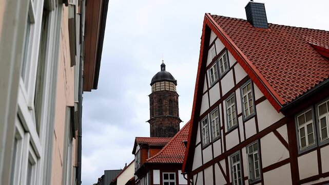 the historic center of goettingen germany 4k video