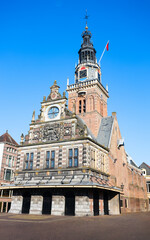 Obraz premium Waag Tower or Waagtoren in Alkmaar town, Netherlands