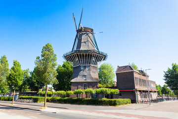 De Gooyer windmill in Amsterdam city, Netherlands © saiko3p