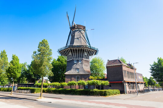 De Gooyer windmill in Amsterdam city, Netherlands