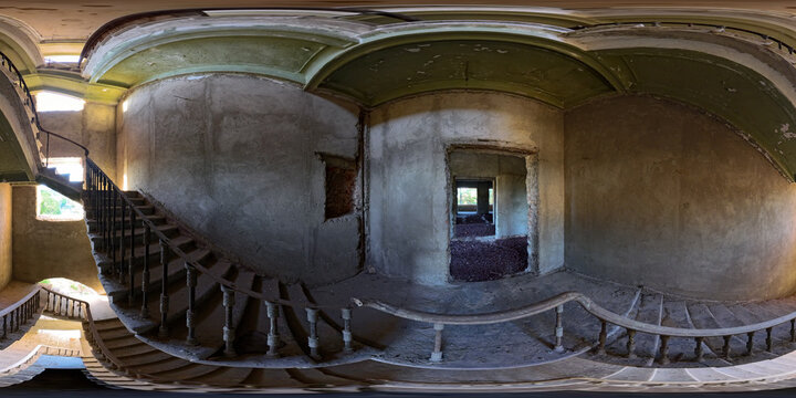 058 Abandoned Soviet Sanatoriums in Tskaltubo, Georgia, 360 VR Photo