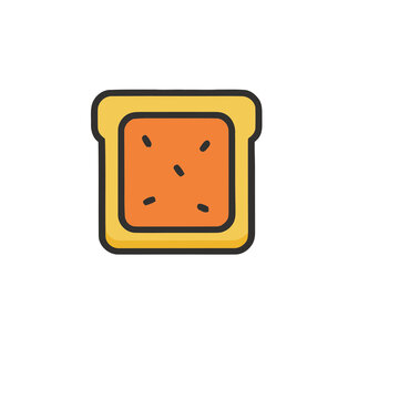 Toast with jam icon