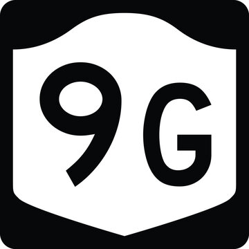 New York State Route 9G Marker Shield Vector Sign