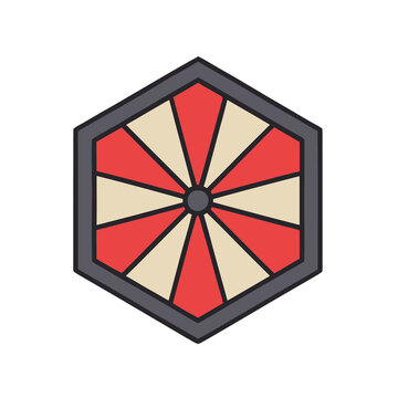 Hexagonal dartboard icon