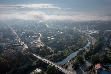 Nowy Sącz widok z lotu ptaka, wrzesień 2026 © Maciej G. Szling