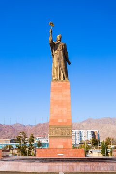 Ismoil Somoni Monument in Khujand city, Tajikistan