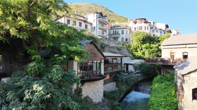 A view from the historic city of Mostar in Bosnia and Herzegovina
