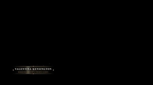 Elegant Gold Monoline Lower Third Animation for Corporate Presentation