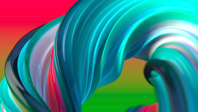  Representaci&oacute;n 3D abstracta de un fondo espiral fluido colorido. Forma de onda retorcida din&aacute;mica moderna con colores vibrantes; transmite innovaci&oacute;n, tecnolog&iacute;a y creatividad.