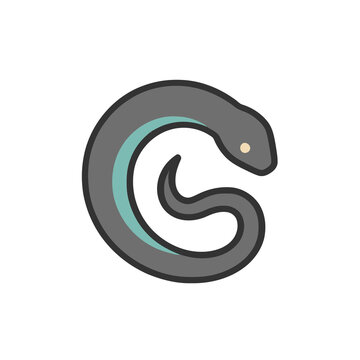 Stylized snake icon
