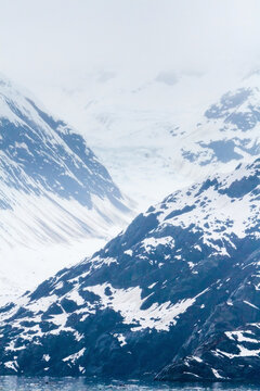 A hanging glacier in Glacier Bay National Park, Alaska