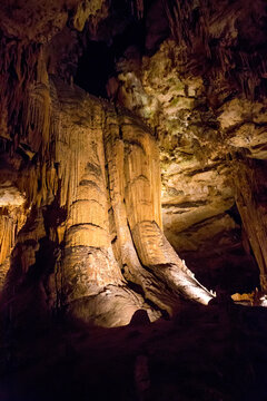 The Giant Redwood speleothem formation in Luray Caverns, VA