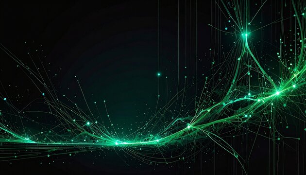 Cyberpunk data network visualization illustrating digital connectivity and real-time information flow