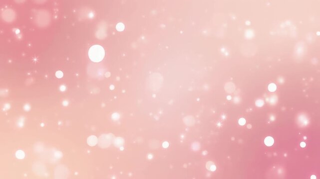 Soft pale pink and white glowing particles gently floating through light blush gradient background