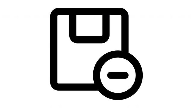 delete product animated Line Icons Premium 4K, Outline Motion Graphics Collection