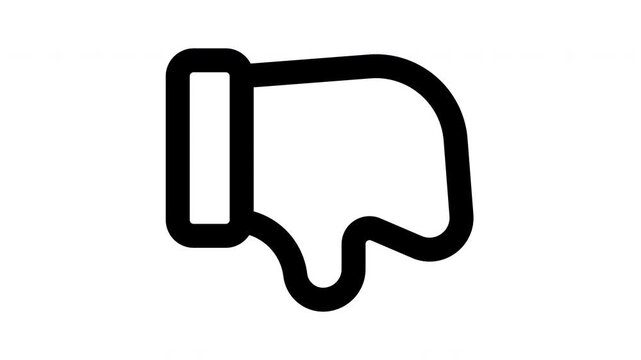 dislike animated Line Icons Premium 4K, Outline Motion Graphics Collection