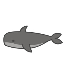 Cartoon dolphin isolated on transparent background © alish