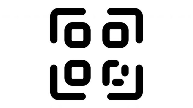 qr code animated Line Icons Premium 4K, Outline Motion Graphics Collection